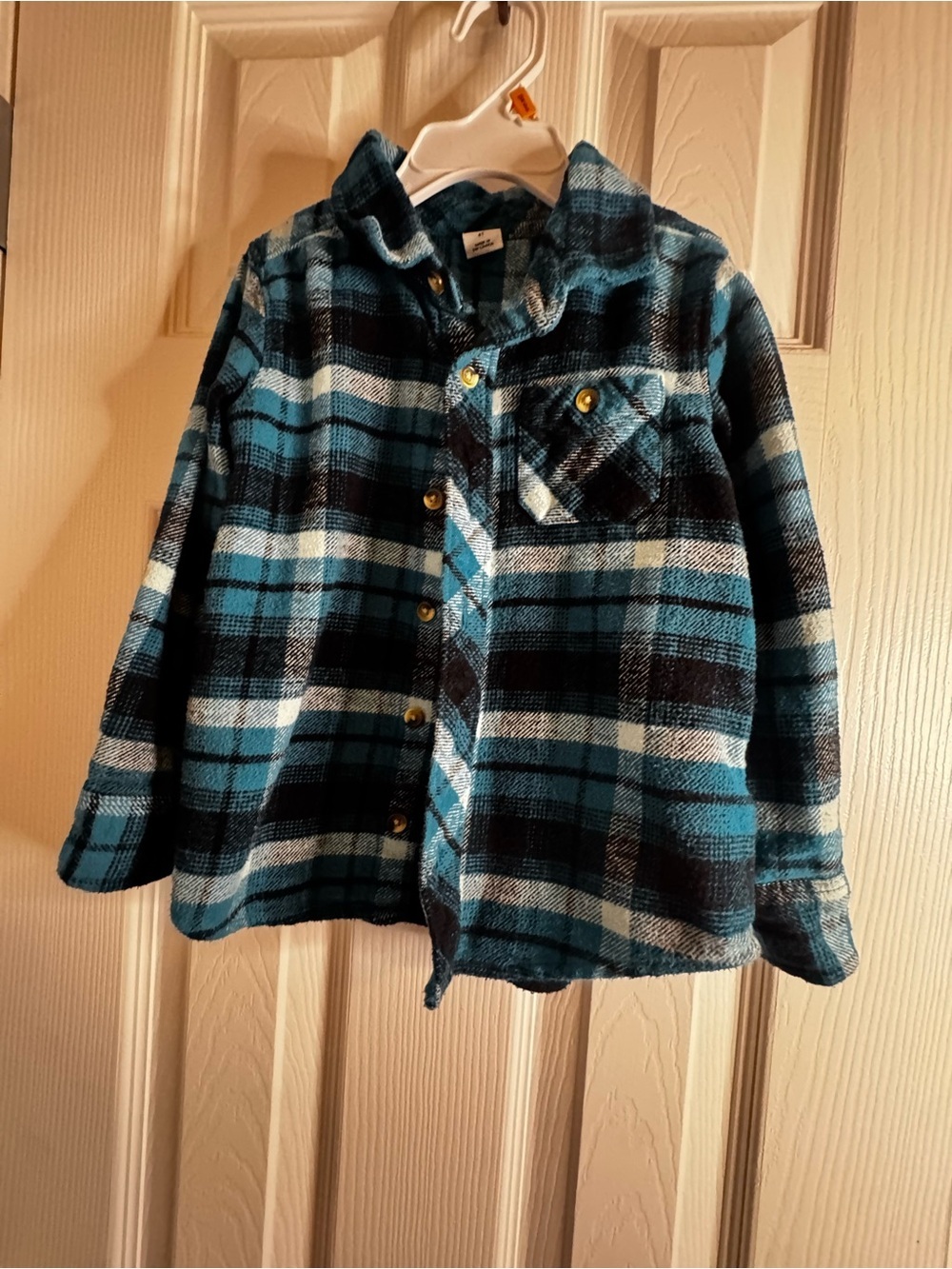 5/$25 EUC Kids' Blue Plaid Button-Up Shirt Old Navy Size 4T